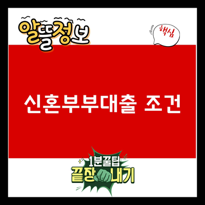 You are currently viewing 신혼부부대출 조건